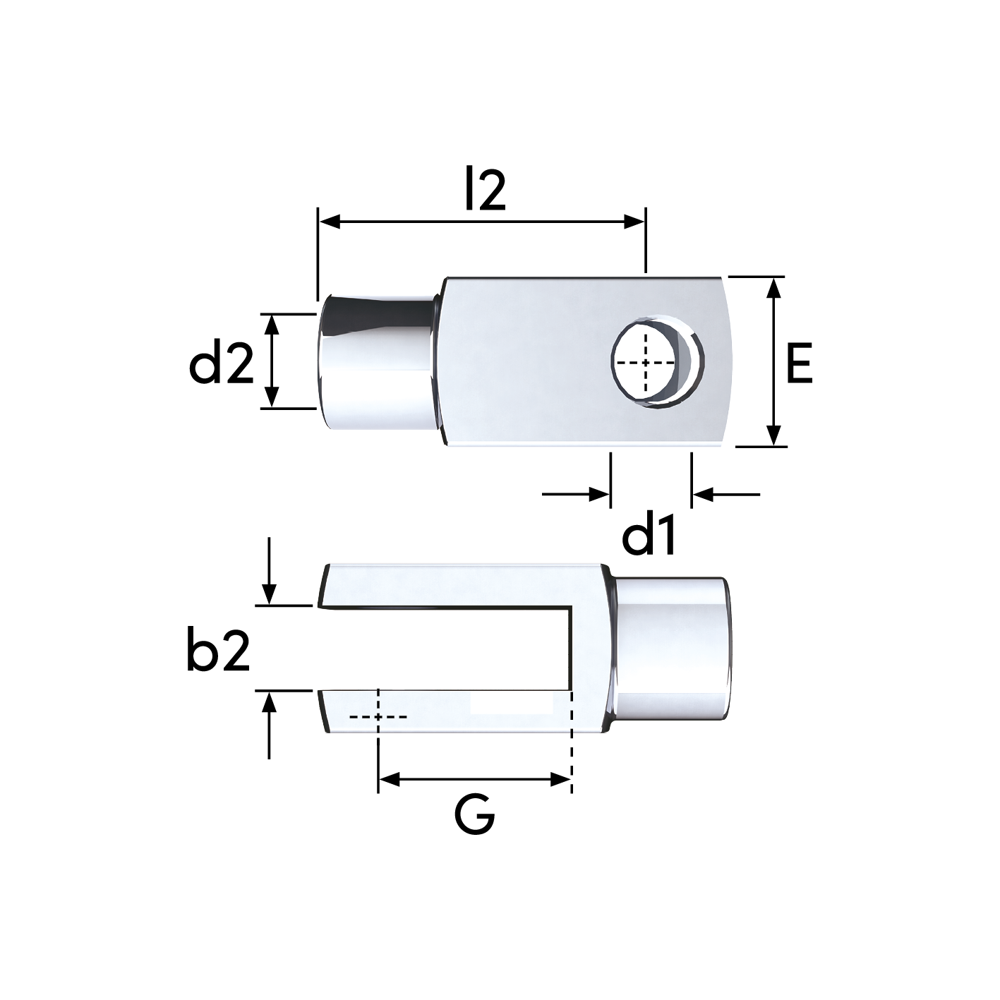 Dimensions of a Clevis End Fitting