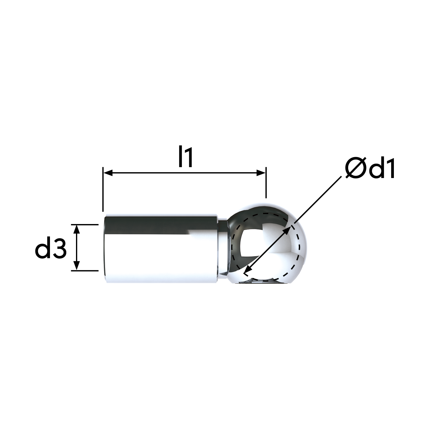 Dimensions of a Ball Socket