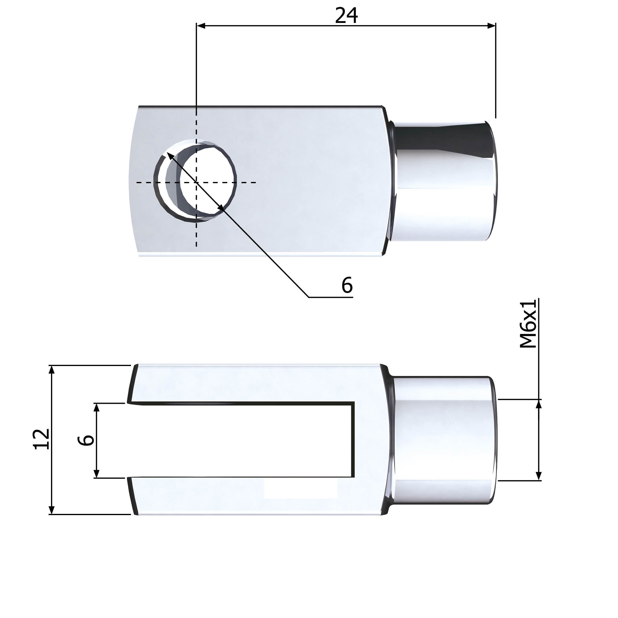 Dimensions of a S1130 Clevis