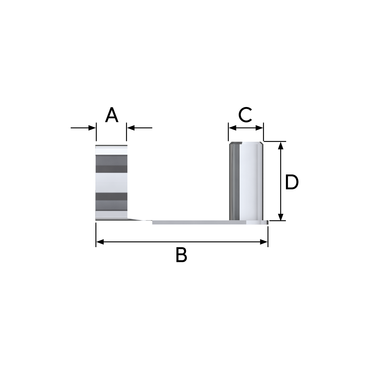 Dimensions of a Gas Strut Clip