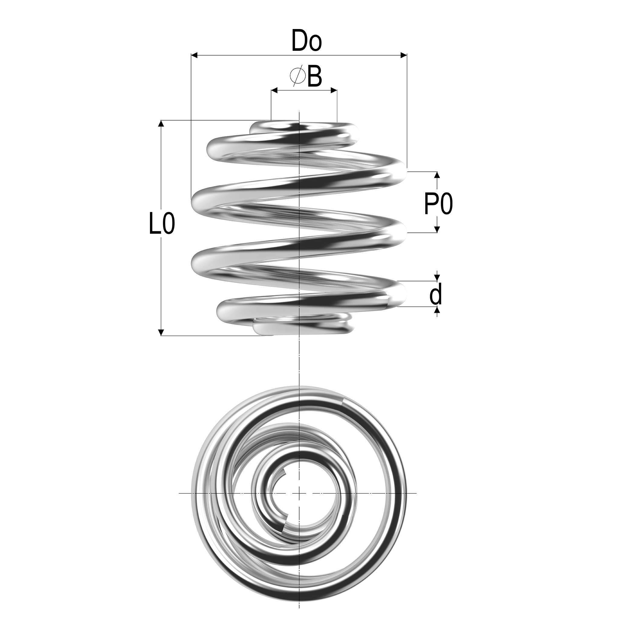 Dimensions of a Vibrator Spring