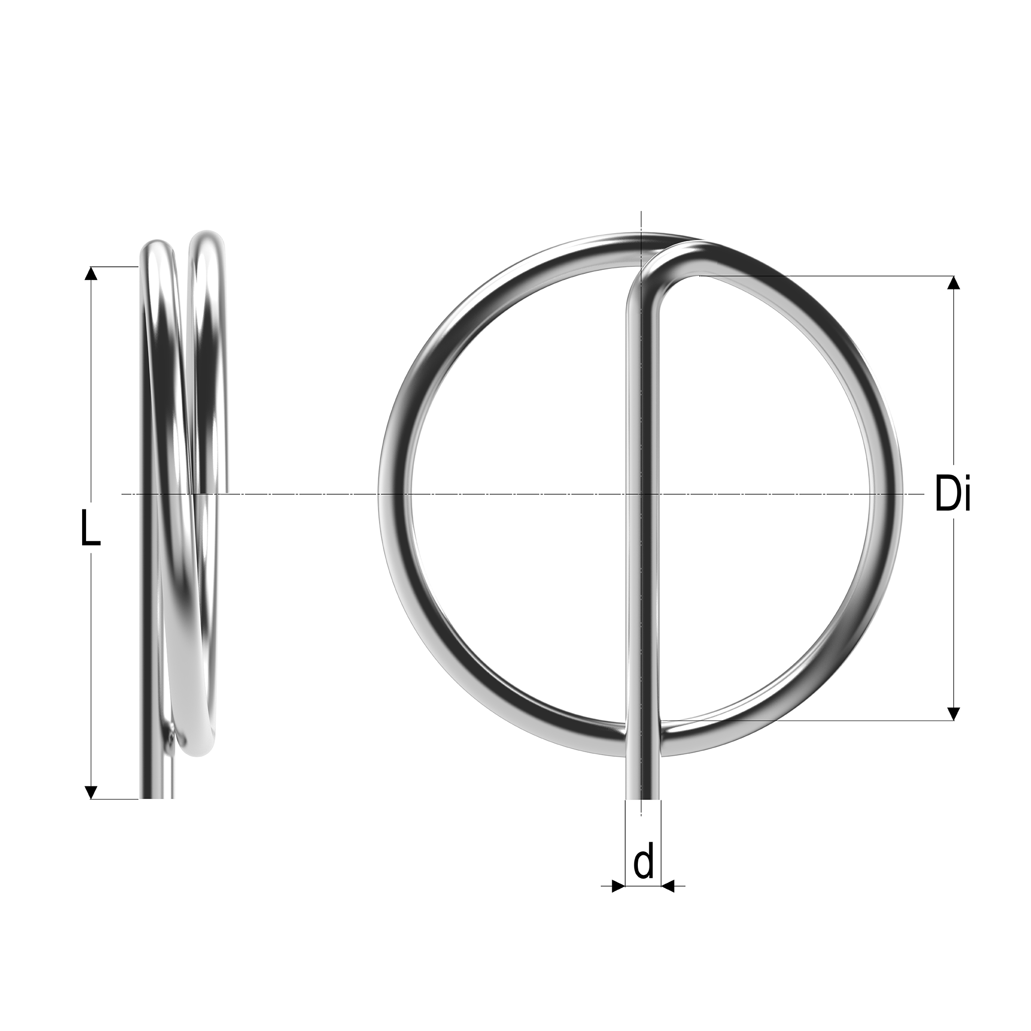 Dimensions of a Locking Pin C