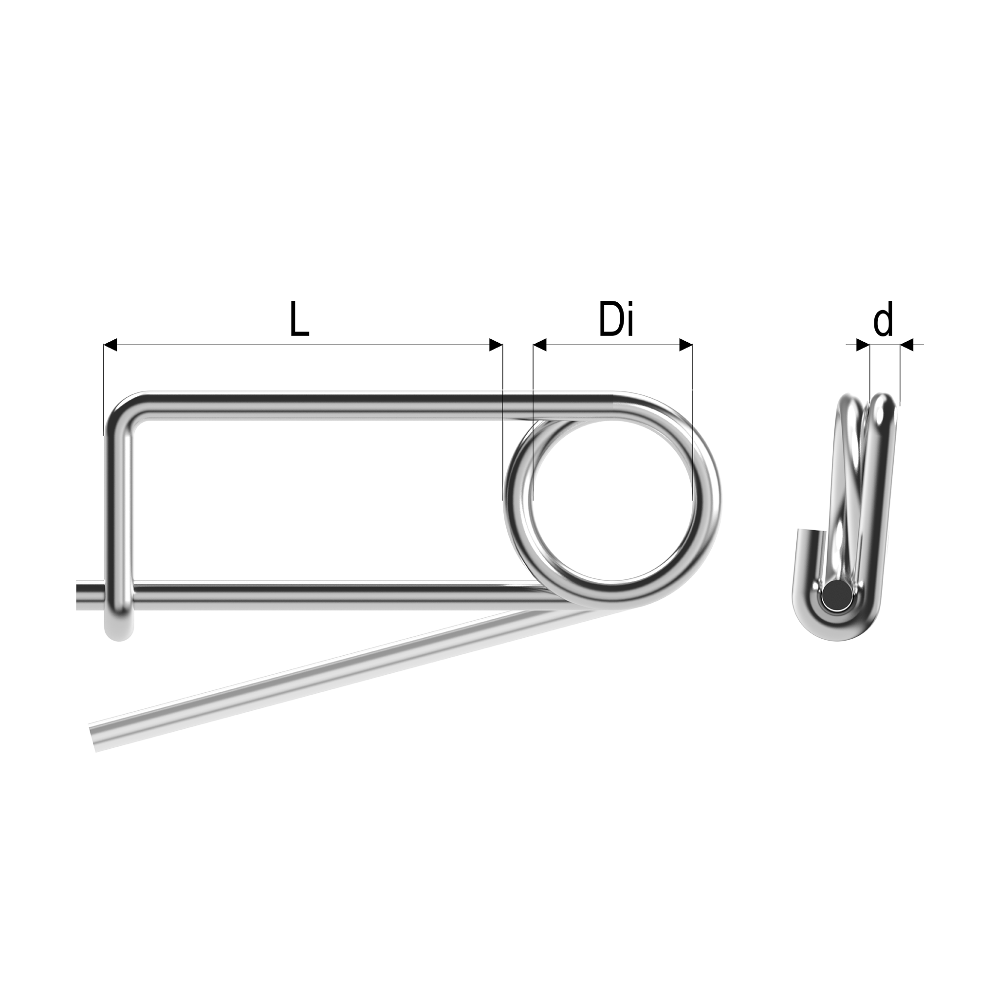 Dimensions of a Locking Pin B
