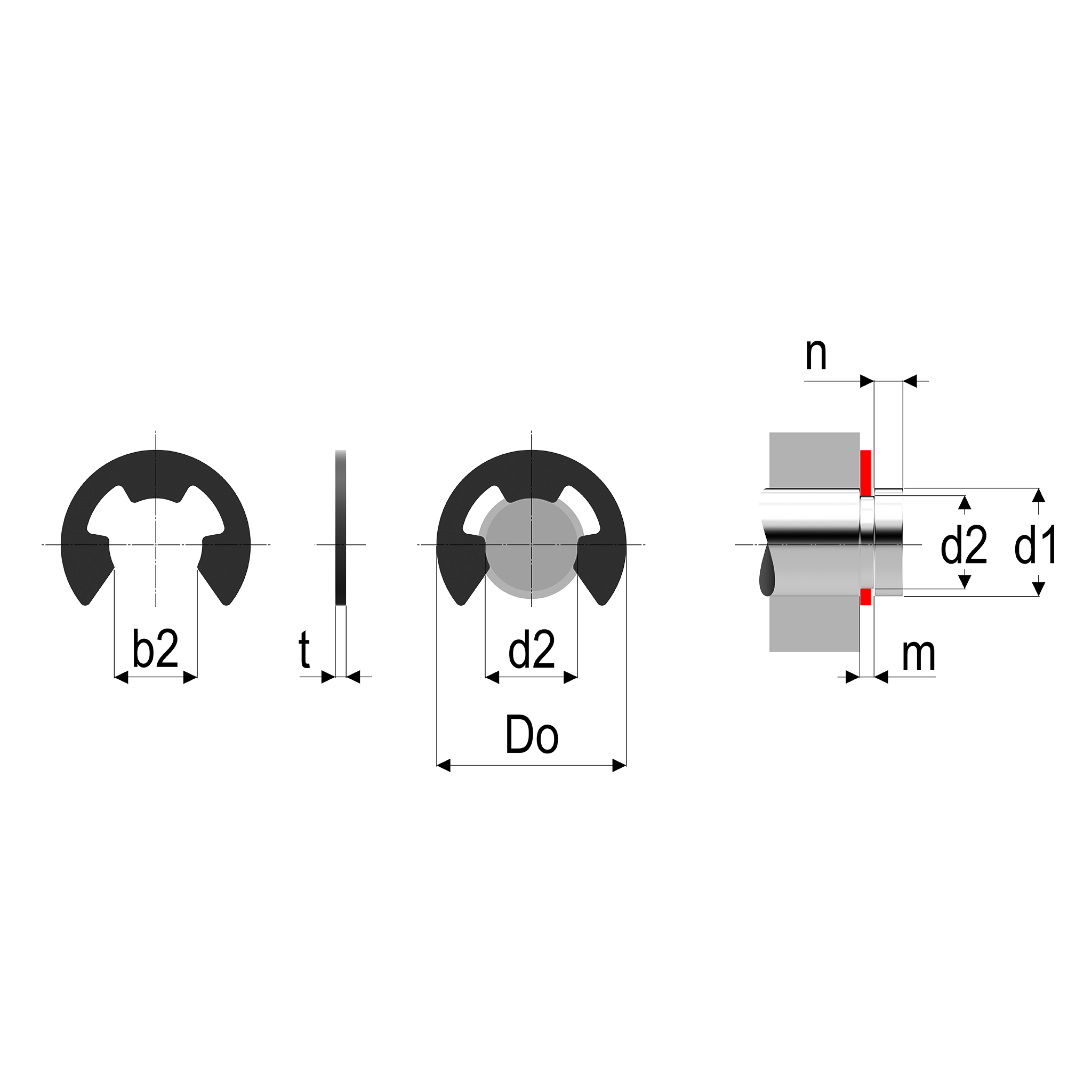 Dimensions of a Retaining Washer