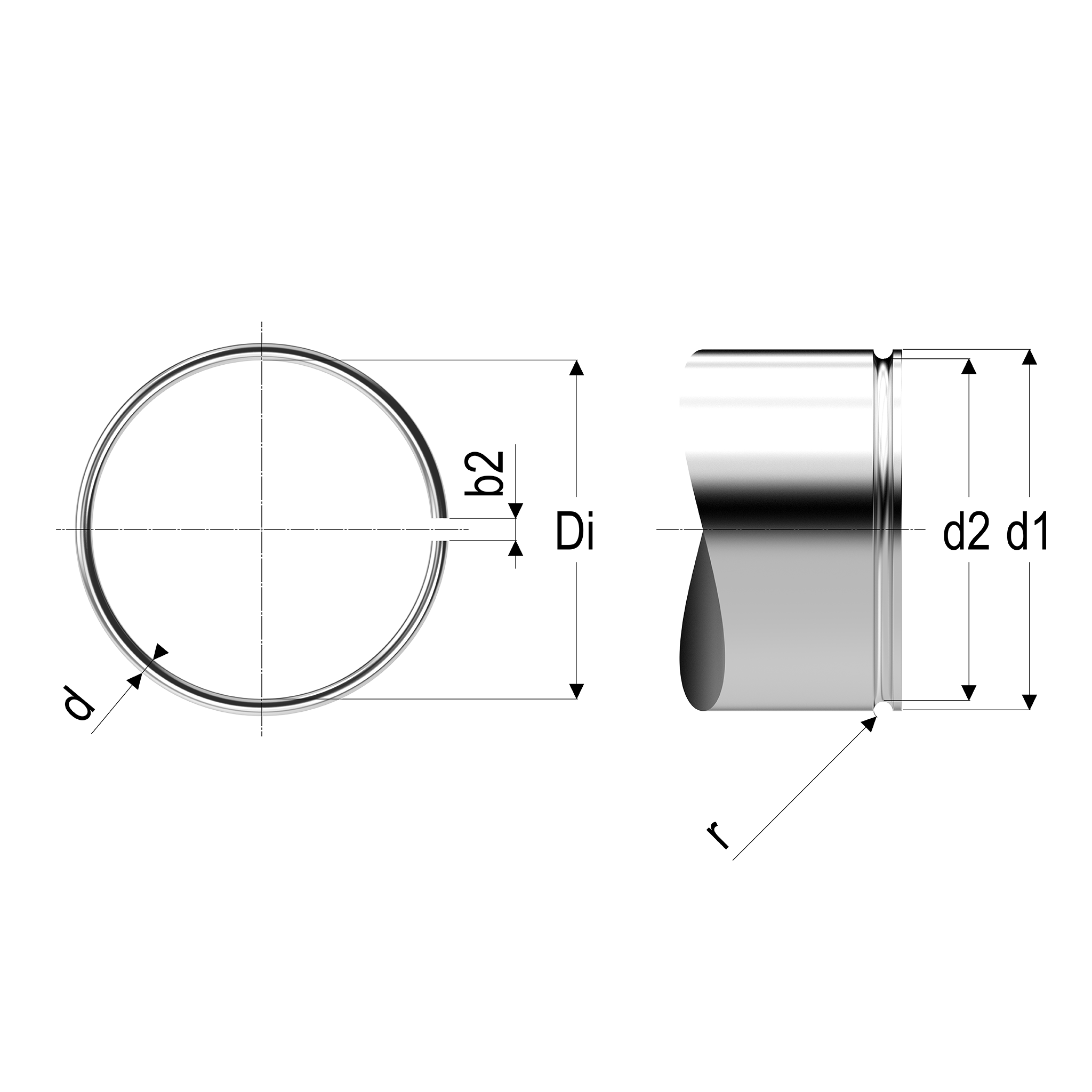 Dimensions of an Attachment Ring Shaft